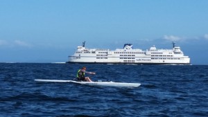 photo of Don Urquhart crossing the Georgia Strait